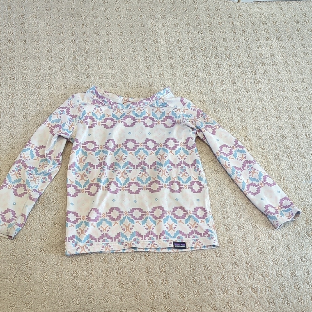 Patagonia Pastel Patterned Long Sleeve Kids Tee